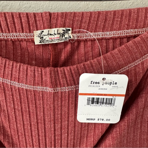 NWT Intimately Free People Auburn Ribbed Knit Biker Shorts Stretchy Lounge Soft - Picture 6 of 13